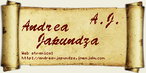 Andrea Japundža vizit kartica